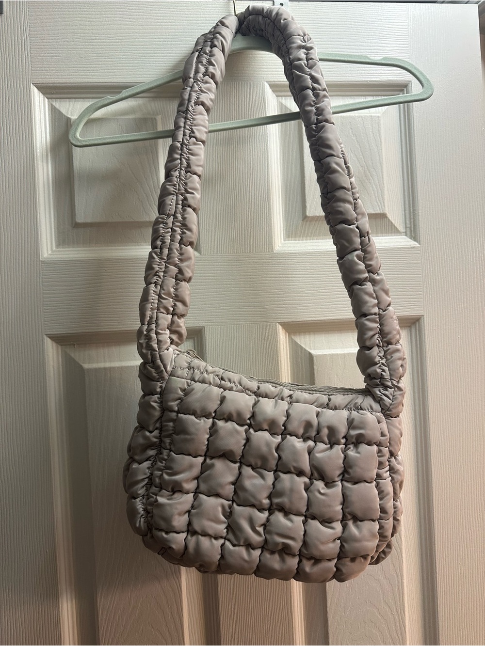 wild fable Quilted Shoulder Bag - Light Taupe